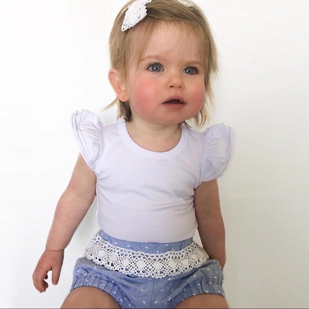Sofia White Ruffle Romper - Picture 1 of 5